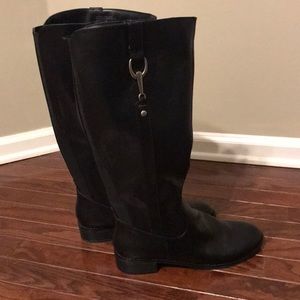 Black Wide Calf Boots - Size 8.5